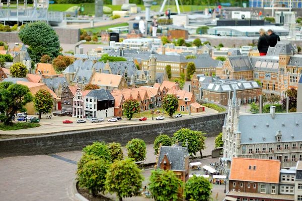 Miniature Old Dutch Houses Madurodam Miniature Park Hague Netherlands Holland — Stock Photo, Image