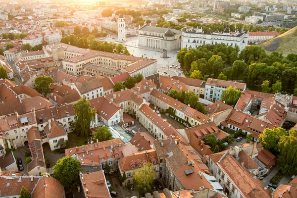 Aerial View Vilnius Old Town One Largest Surviving Medieval Old — ストック写真