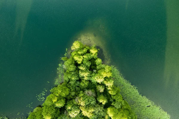 Prachtig Uitzicht Vanuit Lucht Een Meer Regio Moletai Beroemd Haar — Stockfoto