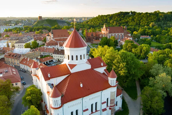 Veduta Aerea Della Cattedrale Theotokos Vilnius Principale Chiesa Cristiana Ortodossa — Foto Stock