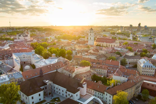 Aerial View Vilnius Old Town One Largest Surviving Medieval Old — Stok fotoğraf