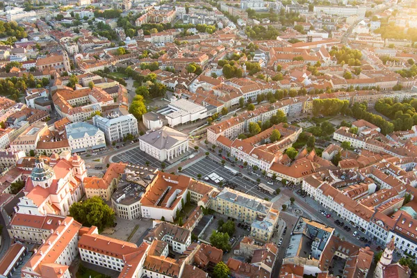 Aerial View Vilnius Old Town One Largest Surviving Medieval Old — ストック写真