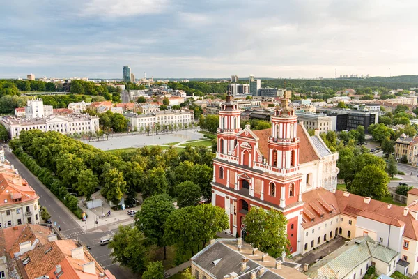 Widok Lotu Ptaka Stare Miasto Wilnie Jedno Największych Zachowanych Średniowiecznych — Zdjęcie stockowe