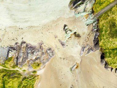 Abbey Adası, Derrynane Tarihi Parkı arazi pastoral yama, Derrynane Abbey ve çimento kalıntıları ile ünlü, County Kerry bulunan, İrlanda