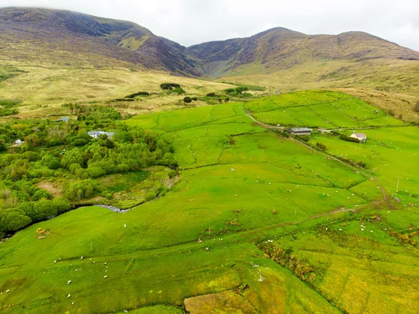 Schöne Luftlandschaft Des Killarney Nationalparks Einem Bewölkten Tag Wandern County — Stockfoto