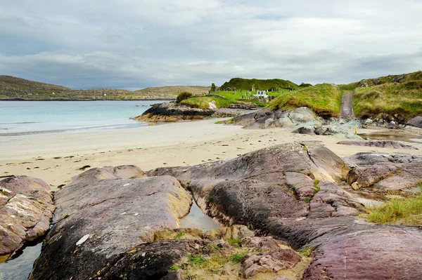 Abbey Island Parcelle Idyllique Parc Historique Derrynane Célèbre Pour Les — Photo