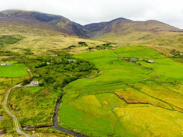 Schöne Luftlandschaft Des Killarney Nationalparks Einem Bewölkten Tag Wandern County — Stockfoto