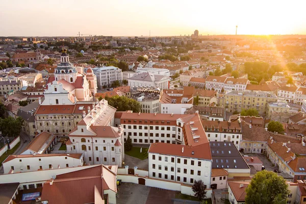 Aerial View Vilnius Old Town One Largest Surviving Medieval Old — Stock Photo, Image