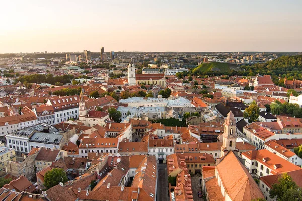 Veduta Aerea Della Città Vecchia Vilnius Una Delle Più Grandi — Foto Stock