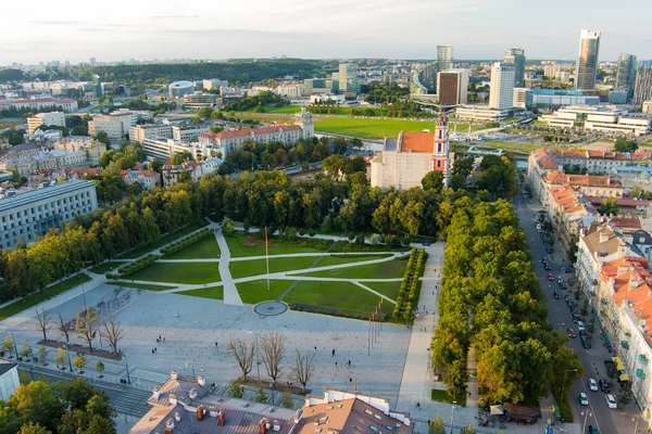 Aerial View Vilnius Old Town One Largest Surviving Medieval Old — Stock Photo, Image