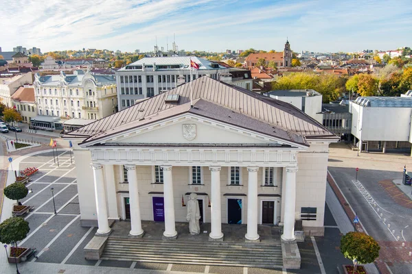 Aerial View Town Hall Square End Pilies Street Traditional Centre — Stock Photo, Image