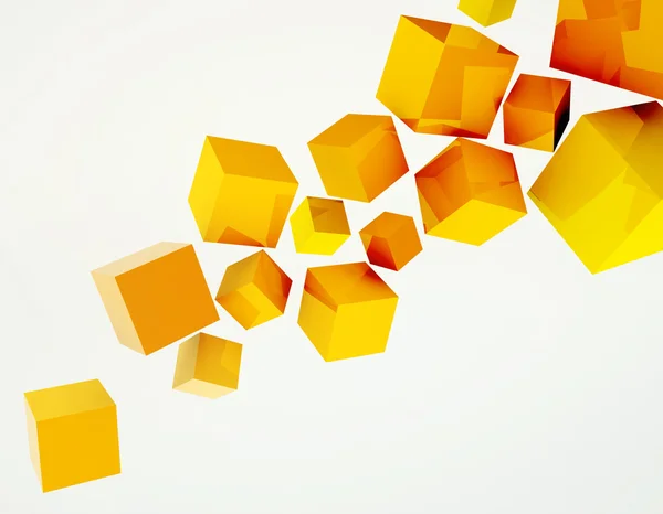 Помаранчевий кубів фону Стокове Фото
