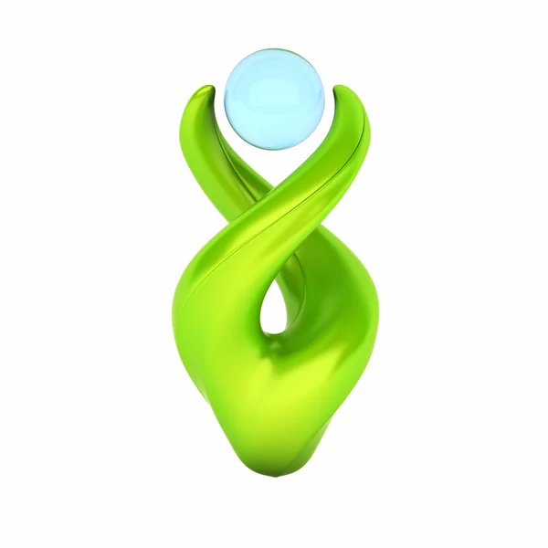 Koncepcja zielony symbol na białym tle — Zdjęcie stockowe