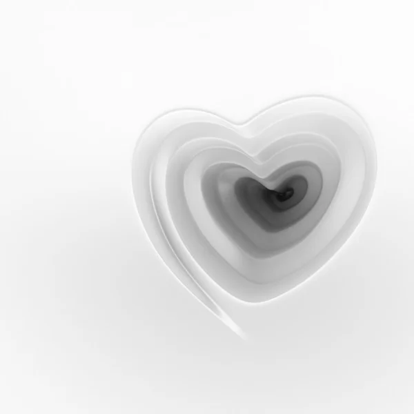 Spiraal hart witte achtergrond — Stockfoto