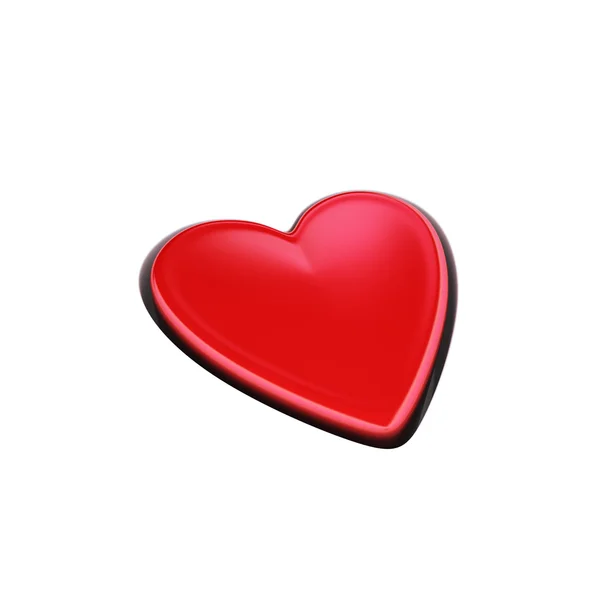 Pressed heart button — Stock Photo, Image