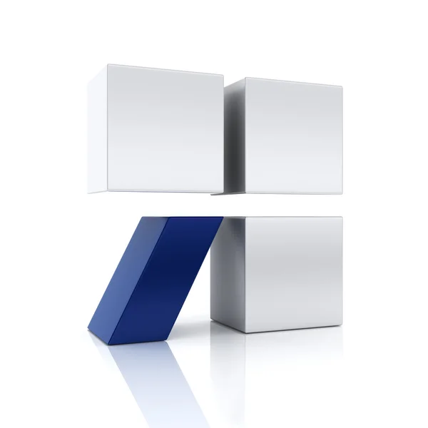 Símbolo conceptual azul abstrato — Fotografia de Stock