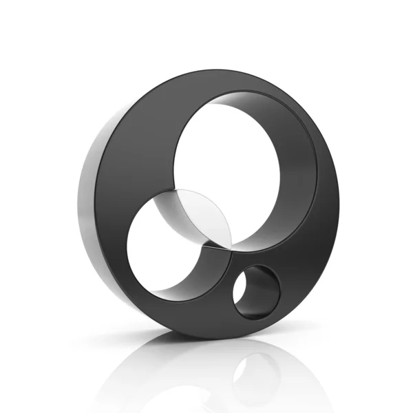 Abstract black round business symbol — Stock Photo, Image