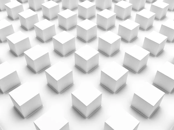 Fundo branco com cubos — Fotografia de Stock