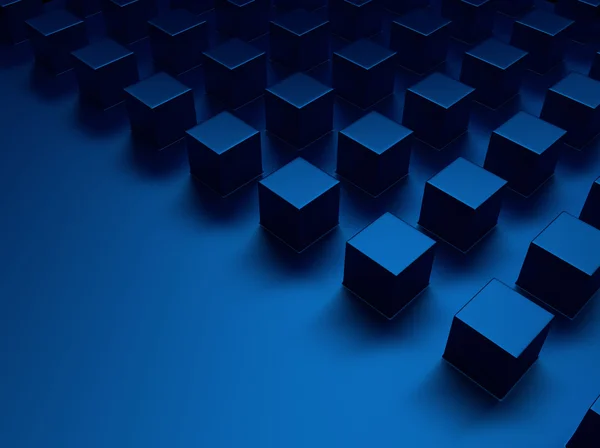 Blue metallic background with cubes — Stock Photo, Image