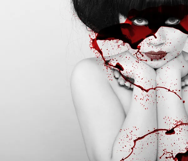 Vackra vampyren kvinna — Stockfoto
