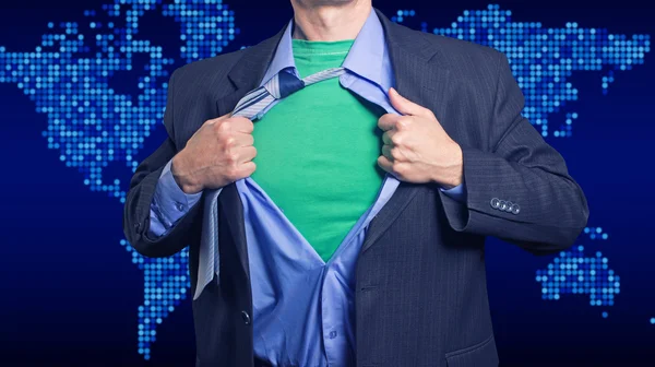 Superman ratuje świat. — Zdjęcie stockowe