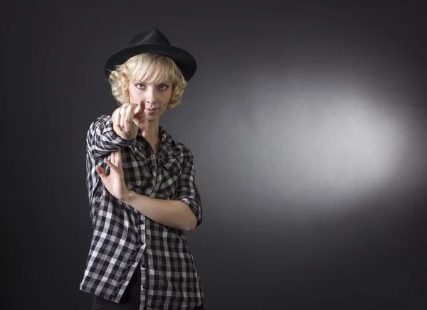 Woman in hat — Stock Photo, Image