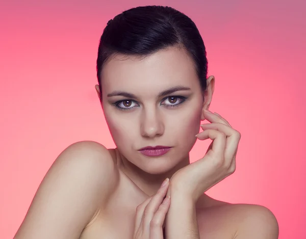 Beauty face of young woman. — Stock Photo, Image