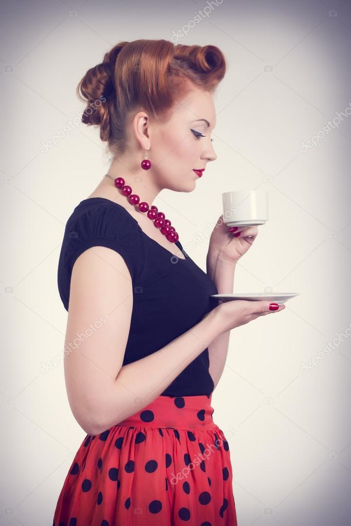 Women with cup of tea
