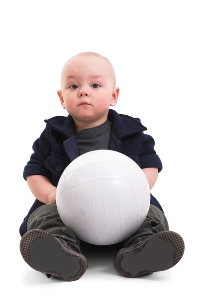 Chlapec s míčem — Stock fotografie