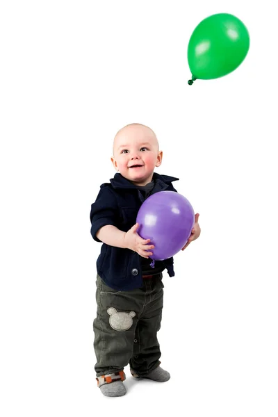 Pojke med ballong — Stockfoto