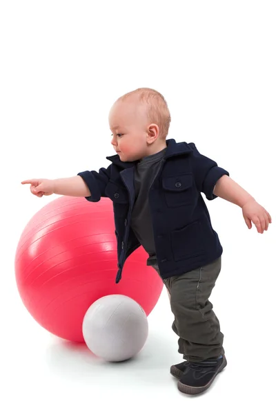 Niño con pelota — Foto de Stock