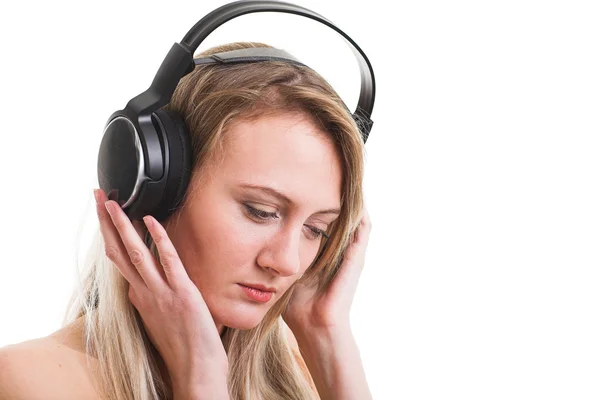 Woman with headphone — Stock Photo, Image