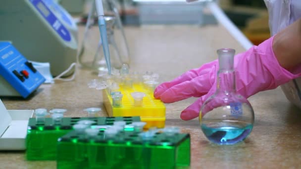 Biologische laboratorium — Stockvideo