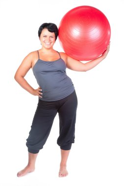 fitness for fat woman clipart