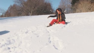 güzellik kadın ile köpek kış ülke