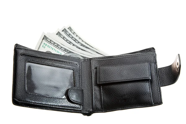 Brieftasche mit Dollars — Stockfoto