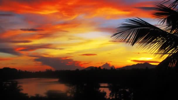 ベトナム日没の風景タイムラプス — ストック動画