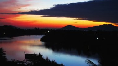 tropikal günbatımı hızlı hareket