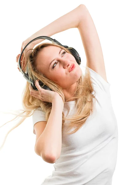 Woman with headphone — Stock Photo, Image