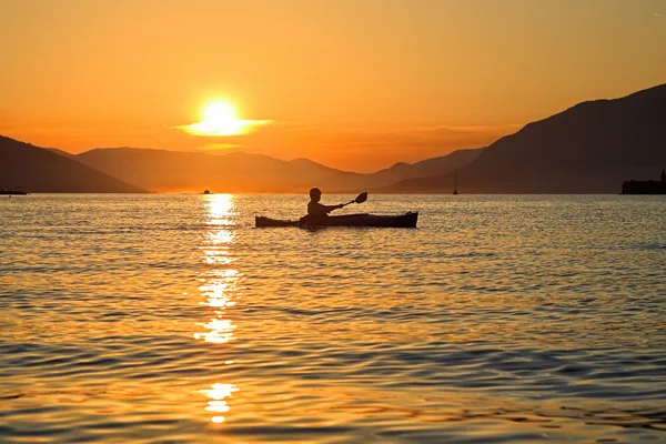 Kayak in Montenegro — Foto Stock