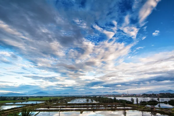 Paisagem agrícola asiática — Fotografia de Stock