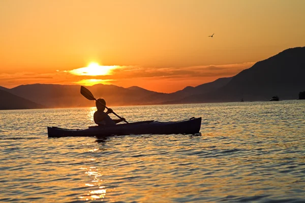 Kayak in Montenegro — Foto Stock