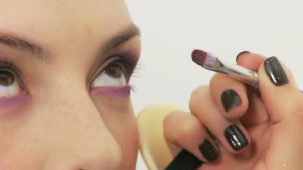 Makeup av stylist — Stockvideo