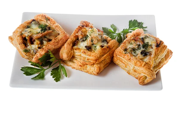 Three tasty tartlets — Stock Photo, Image