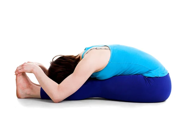 Vrouw doet yoga — Stockfoto