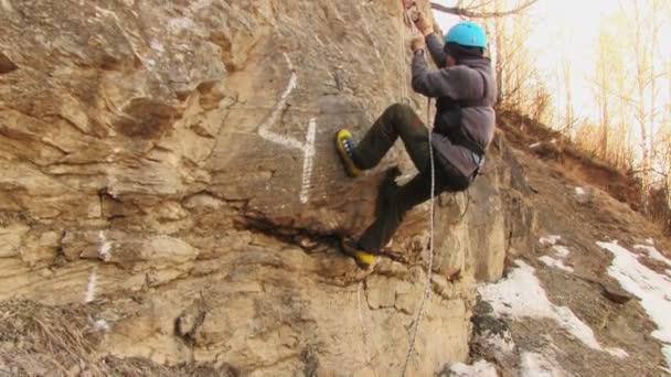 Entrenamiento de escalador — Vídeos de Stock