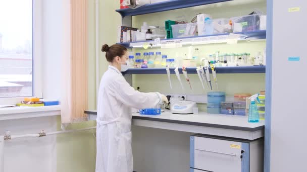 Novosibirsk Russia May 2021 Biological Center Modern Scientific Laboratory — 图库视频影像