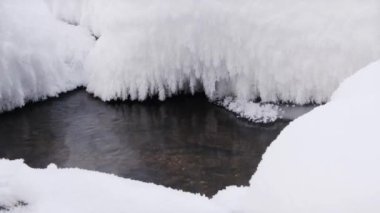 Donmuş buharın güzel kış görüntüleri