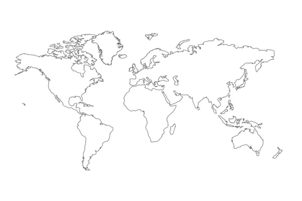 Esquema del mapa mundial —  Fotos de Stock