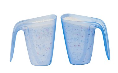 bir ölçme fincan toz yıkama